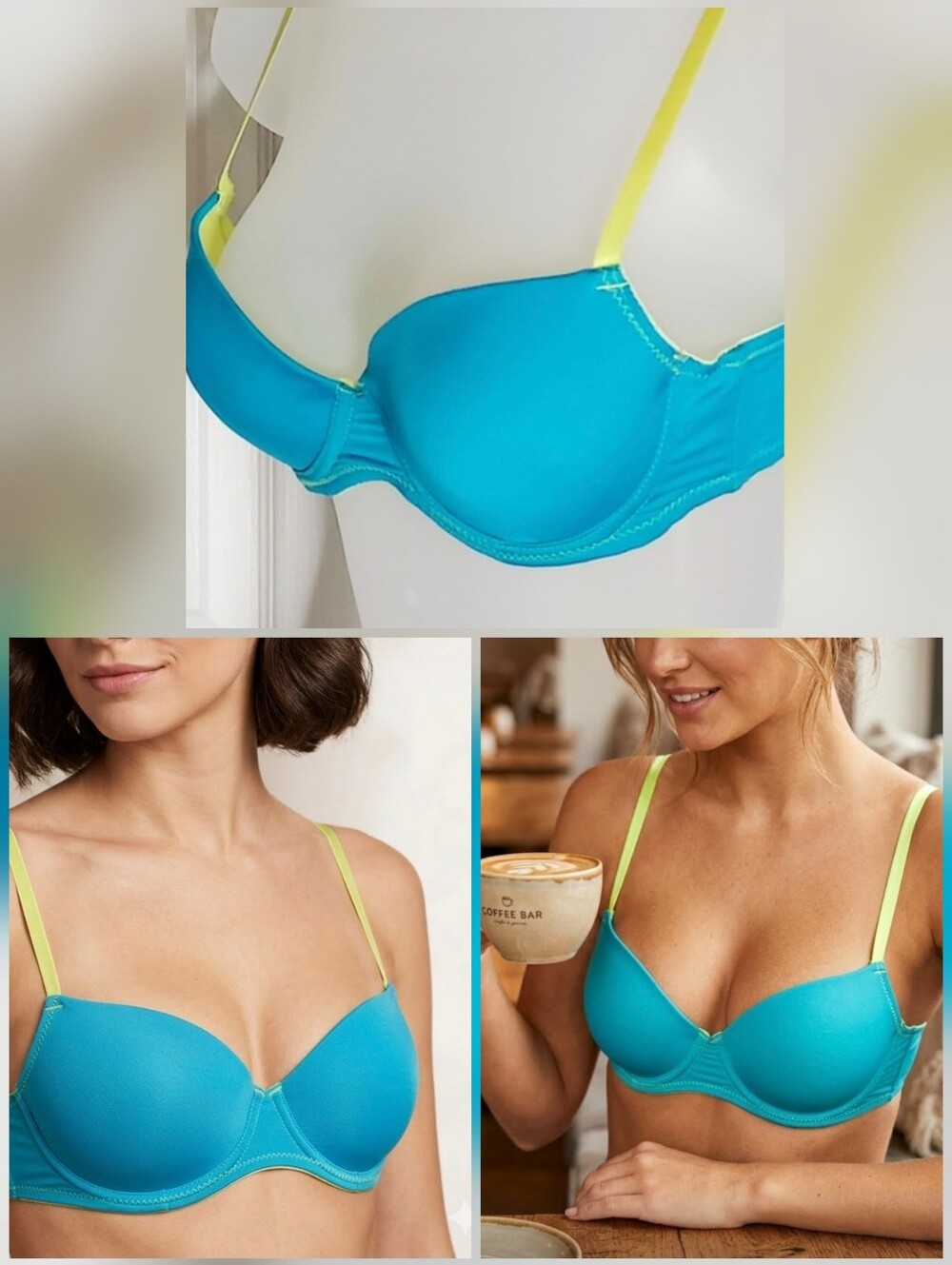 💙Joe Boxer>>>blue & yellow bra 🤍34B